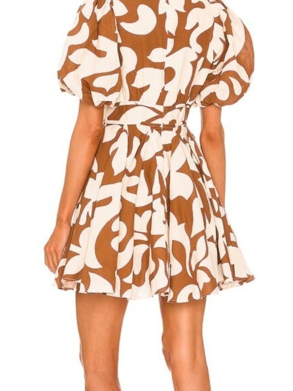 Cynthia Steffe Brown and Cream Abstract Print Mini Dress
